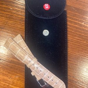 Alligator tan Michele strap 16 mm